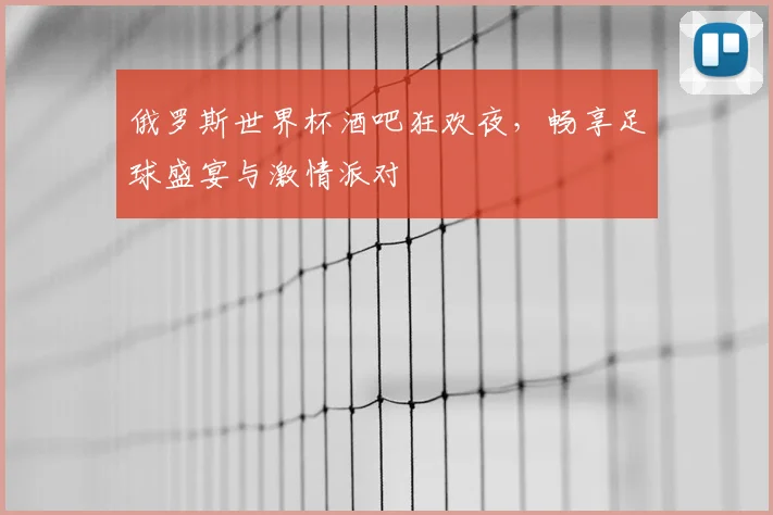 俄罗斯世界杯酒吧狂欢夜，畅享足球盛宴与激情派对