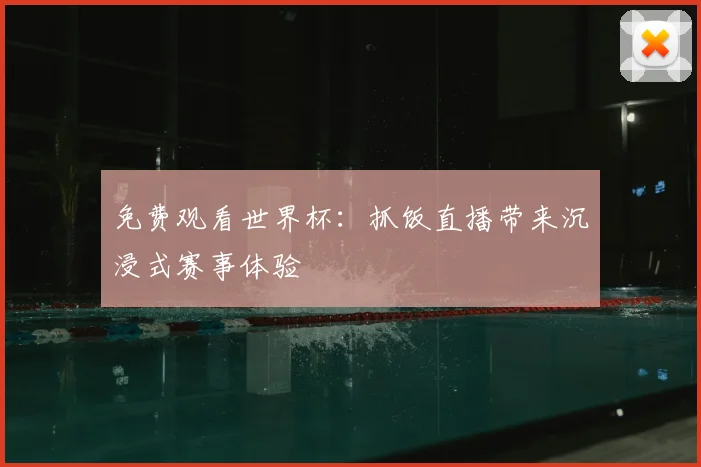 免费观看世界杯：抓饭直播带来沉浸式赛事体验